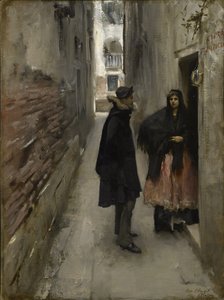 Egy utca Velencében alkotó: John Singer Sargent