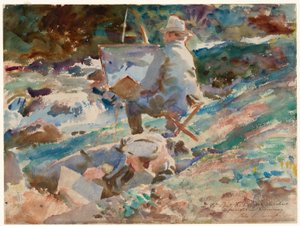 Egy művész a festőállványán alkotó: John Singer Sargent