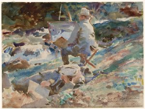 Egy művész a festőállványánál alkotó: John Singer Sargent