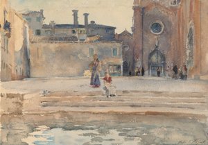 Campo dei Frari, Velence, kb. 1880. alkotó: John Singer Sargent
