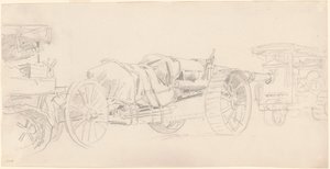 Cannon Trailers, Franciaország, 1918. alkotó: John Singer Sargent