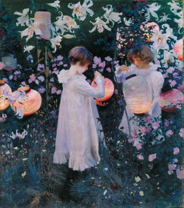 Szegfű, liliom, liliom, rózsa alkotó: John Singer Sargent