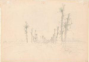 Pusztított táj [verso] alkotó: John Singer Sargent