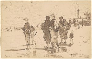Ki horgászni (kiszállás horgászni) alkotó: John Singer Sargent