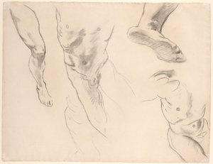 ábra Tanulmányok egy meztelen fiatalról alkotó: John Singer Sargent