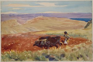 Galileai dombok, 1905-06 körül (akvarell) alkotó: John Singer Sargent