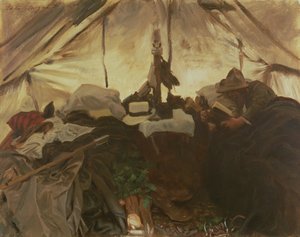 Egy sátor belsejében a kanadai Sziklás-hegységben, 1916 alkotó: John Singer Sargent