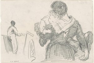 Anya és gyermeke [recto], c. 1871-1872. alkotó: John Singer Sargent