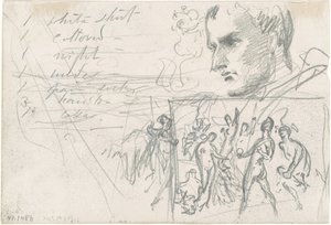 Napóleon feje és Párizs ítélete [verso], c. 1871-1872. alkotó: John Singer Sargent