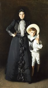 Edward L. Davisné és fia, Livingston Davis portréja alkotó: John Singer Sargent
