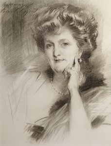 Női portré, 1900 után (kréta szőtt papíron) alkotó: John Singer Sargent