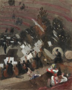 Pasdeloup Zenekar próbája a Téli Cirkuszban, c. 1879. alkotó: John Singer Sargent