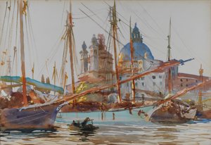 Santa Maria della Salute Velencében, kb. 1904-1906. alkotó: John Singer Sargent