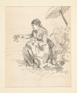 Ülő nő alakja alkotó: John Singer Sargent