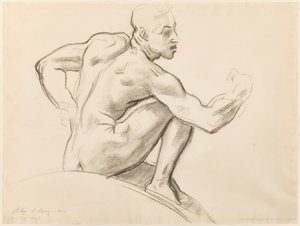 Ülő férfiakt alkotó: John Singer Sargent