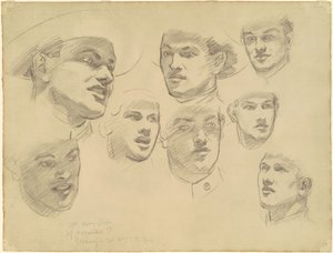 Tanulmányok a háborúba való belépéshez, 1920-1922. alkotó: John Singer Sargent