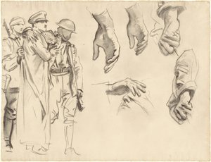 Tanulmányok a "Gassed" számára alkotó: John Singer Sargent