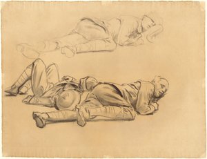 Tanulmányok a "Gassed" számára alkotó: John Singer Sargent