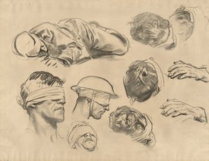 Tanulmányok Gassed számára, 1918-1919. alkotó: John Singer Sargent