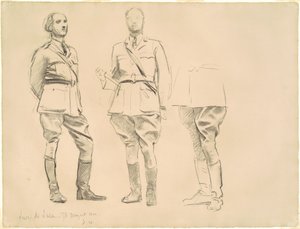 Tanulmányok az első világháború általános tisztjei számára, 1920-1922. alkotó: John Singer Sargent