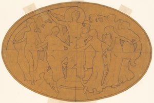 Tanulmány Apollo és a múzsák számára, c. 1921. alkotó: John Singer Sargent