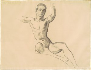 Tanulmány a „Zene” feletti ábrához alkotó: John Singer Sargent