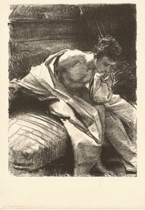 Tanulmány egy ülő emberről alkotó: John Singer Sargent