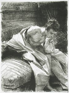 Tanulmány egy ülő fiatalemberről, 1895 alkotó: John Singer Sargent