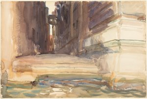 A Calle della Rosa a Monte di Pietàval, Velence alkotó: John Singer Sargent