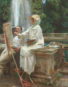 A szökőkút, Villa Torlonia, Frascati, Olaszország alkotó: John Singer Sargent