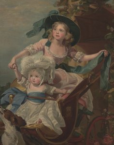 Két hercegnő, Zsófia és Amelia, Őfelsége, III. György király lányai, 1785 körül (olaj, vászon)