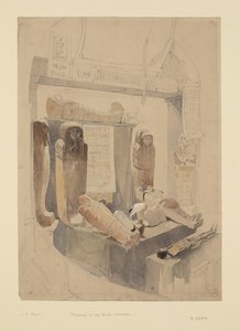 Múmiák a Bristoli Intézetben, 1834 körül (akvarell és ceruza papíron)