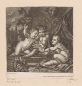 Három Ámor egy madárral alkotó: attributed to John Smith