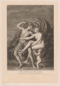 Bacchus megtalálja Ariadnét Naxoson Bacchus és Ariadne (cím a tárgyon) Az istenek szerelmei (sorozat címe) Az istenek szerelmei (sorozat címe)