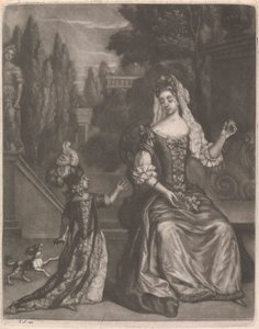 Anya és gyermeke a teraszon