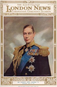 György király (1895-1952) portréja a „The Illustrated London News”-ból, 1937. május 15.
