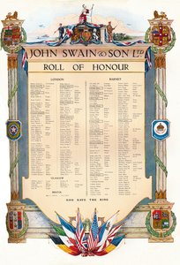 John Swain & Son Ltd. Becsületrend, 1917