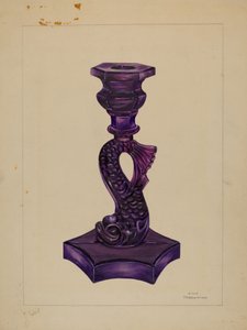 Delfin gyertyatartó, c. 1936. alkotó: John Tarantino