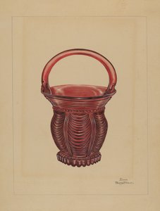 Dísz kiskosár, c. 1936. alkotó: John Tarantino