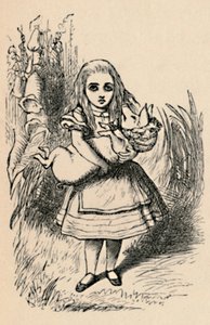 Alice disznót tart a karjában, 1889 alkotó: John Tenniel