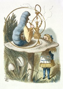 Alice találkozik a kék hernyóval alkotó: John Tenniel