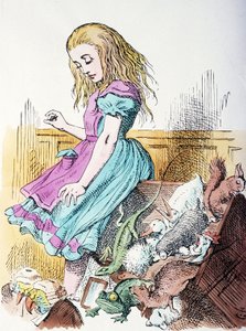Alice állatokkal körülvéve alkotó: John Tenniel