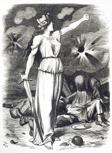 Karikatúra, amely Párizs ostromát kommentálja, amely a francia-porosz háború idején történt alkotó: John Tenniel