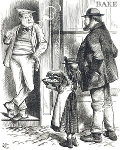 Rajzfilm, amely a szegény otthonok korlátozott főzési lehetőségeiről szól, ahol gyakran nem volt sütő alkotó: John Tenniel