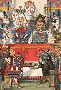 A szívek királya és királynője az udvarban, 1889 alkotó: John Tenniel