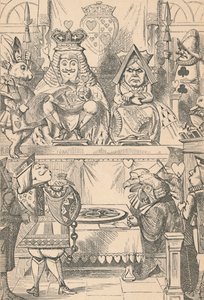 A szívek királya és királynője az udvarban, 1889 alkotó: John Tenniel