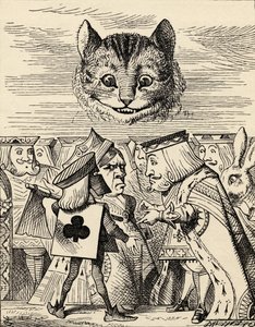 A szívek királya vitatkozik a hóhérral, Lewis Carroll Alice kalandjai Csodaországban című művéből, 1891-ben (litho) alkotó: John Tenniel