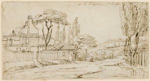 A Chenies utca végén, Bedford tér, 1793. július 20. (tinta, papír) alkotó: John Thomas Serres