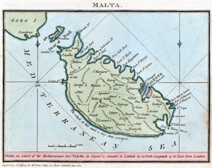 Málta térképe alkotó: John Thomas Serres