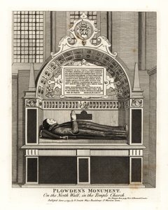 Edmund Plowden emlékműve a Temple Church északi falán alkotó: John Thomas Smith